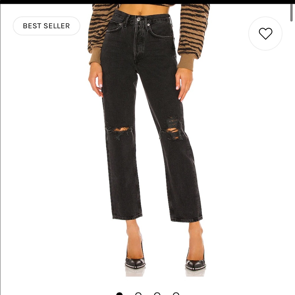 Agolde 90s mid rise loose jeans black